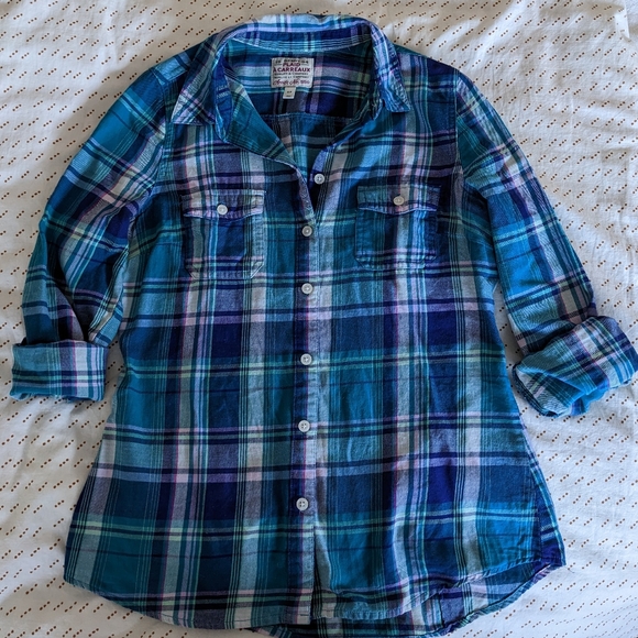 Old Navy Plaid Button Up Shirt Size S - Picture 1 of 5